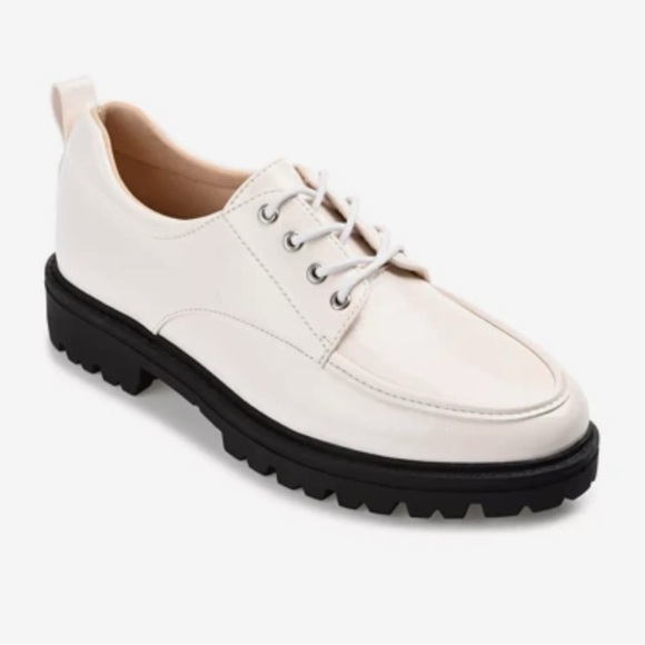Journee Collection Zina Oxford Lace-Up Lug Sole Loafer Shoes Size 8.5WD Wide NIB - Picture 3 of 11